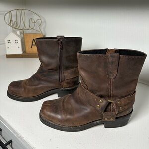 Dingo Harness Motorcycle Boots Men’s 8D Women 9.5 Brown Leather Biker Engineer